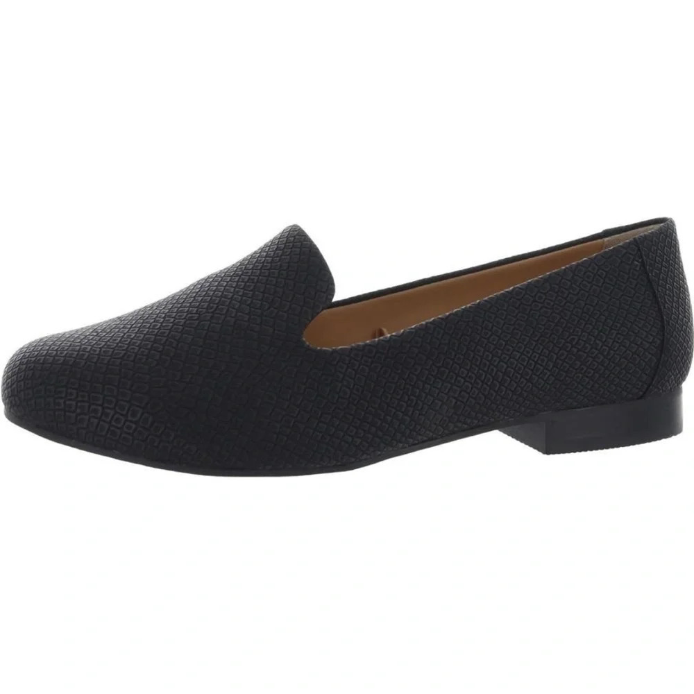 Me Too Womens Yorkie Black Slip On Dressy Round Toe Loafers Shoes 8